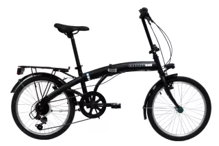 Bicicletta pieghevole 20" Shimano 7 velocità Nero opaco